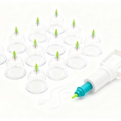 12pcs Cups Vacuum Cupping Kit Pull Out a Vacuum Apparatus Therapy Relax Massagers Curve Suction Pump