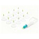 12pcs Cups Vacuum Cupping Kit Pull Out a Vacuum Apparatus Therapy Relax Massagers Curve Suction Pump