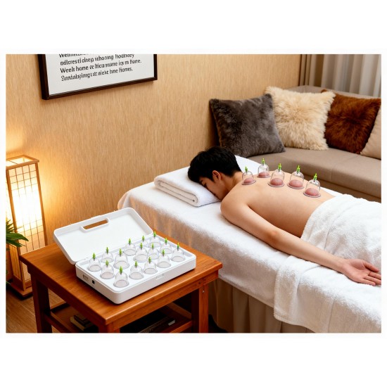 12pcs Cups Vacuum Cupping Kit Pull Out a Vacuum Apparatus Therapy Relax Massagers Curve Suction Pump