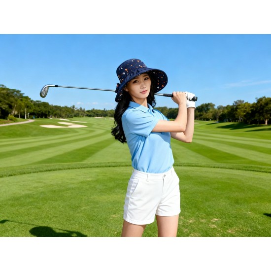 Girls UV Protection Hat - Premium Quality Sun Cap for Beach, Golf, Fishing (1pc)