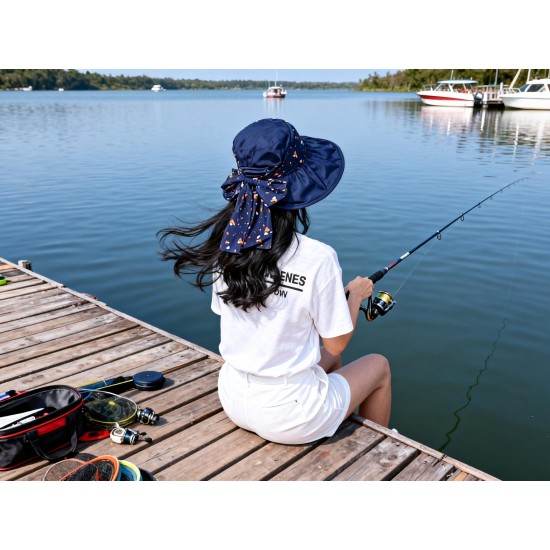 Girls UV Protection Hat - Premium Quality Sun Cap for Beach, Golf, Fishing (1pc)