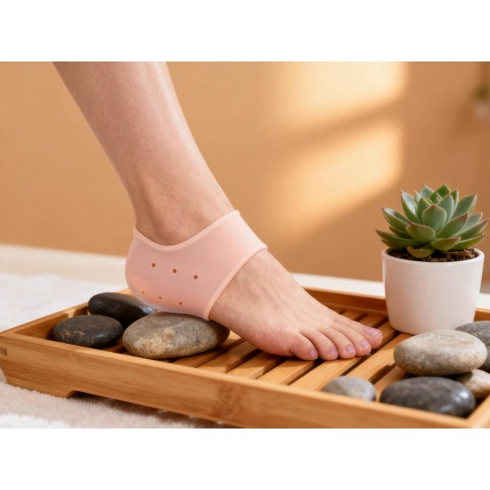 Anti Crack Silicone Half Gel Heel And Foot Protector Moisturizing Socks