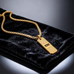 Golden Ram Naam Locket With Chain (1 Pc)