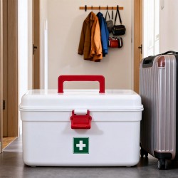 Medical Storage Box with Detachable Tray & Handle