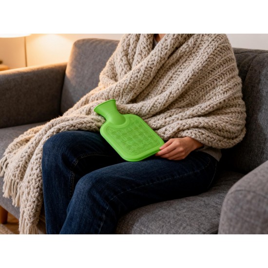 Hot Water Bottle Bag Without Cover For Pain Relief (1 Pc / Mix Design & Color)