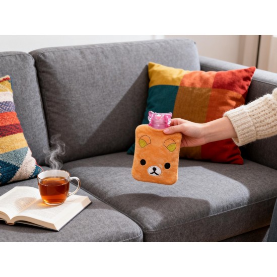 Warm Hug from a Panda: Orange Panda Hot Water Bag for Pain Relief