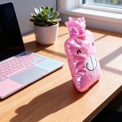 Pink Hot Water Bag with Cover – Relief for Neck, Shoulders & Cramps