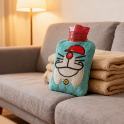 Doremon Cartoon Small Hot Water Bag with Cover for Pain Relief