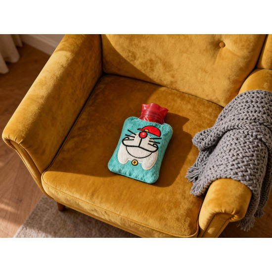 Doremon Cartoon Small Hot Water Bag with Cover for Pain Relief
