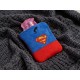 Superman Print Small Hot Water Bag with Cover for Pain Relief
