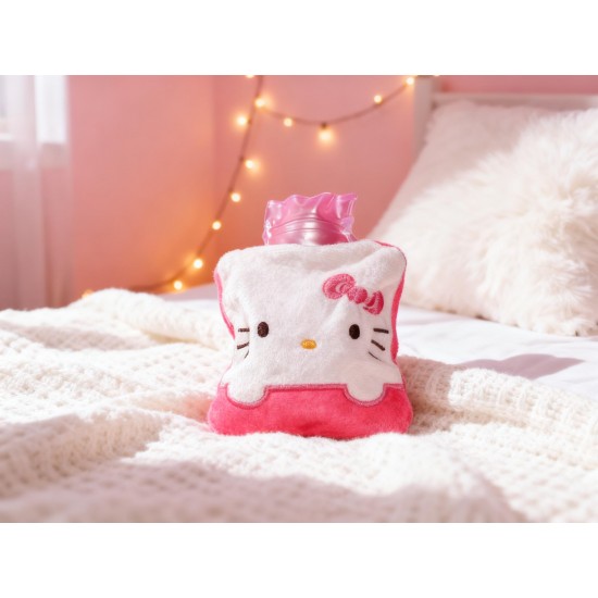 Pink Small Hot Water Bag with Cover for Pain Relief