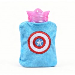 Captain America Print Small Hot Water Bag with Cover for Pain Relief
