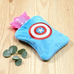 Captain America Print Small Hot Water Bag with Cover for Pain Relief
