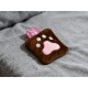 Paw Print Small Hot Water Bag with Cover for Pain Relief