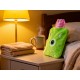 Green One-Eyed Monster Print Small Hot Water Bag with Cover for Pain Relief