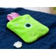 Green One-Eyed Monster Print Small Hot Water Bag with Cover for Pain Relief