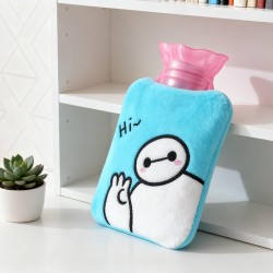 Blue Baymax Small Hot Water Bag with Cover for Pain Relief