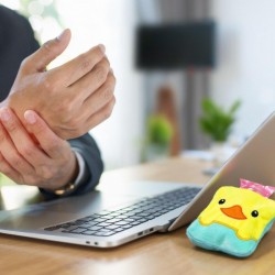 Yellow Duck design small Hot Water Bag with Cover for Pain Relief