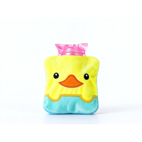 Yellow Duck design small Hot Water Bag with Cover for Pain Relief