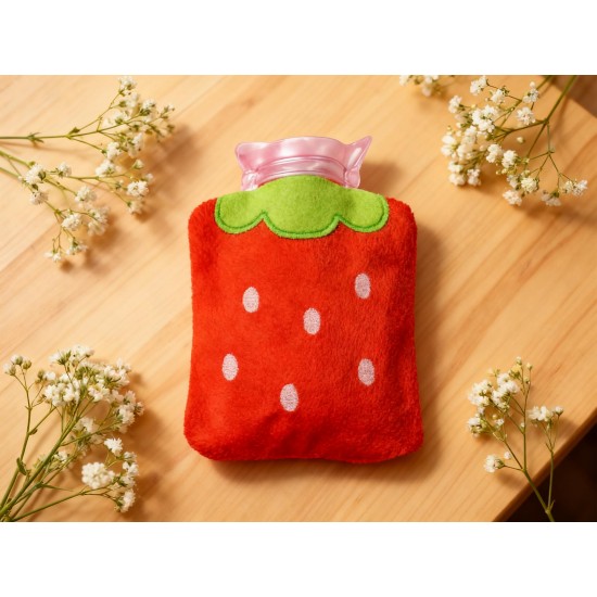 Strawberry Design Relief: Mini Hot Water Bag for Neck & Shoulders
