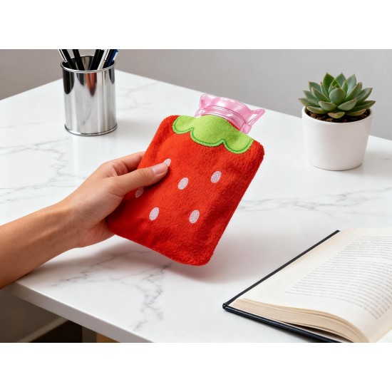 Strawberry Design Relief: Mini Hot Water Bag for Neck & Shoulders