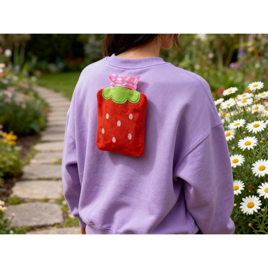 Strawberry Design Relief: Mini Hot Water Bag for Neck & Shoulders
