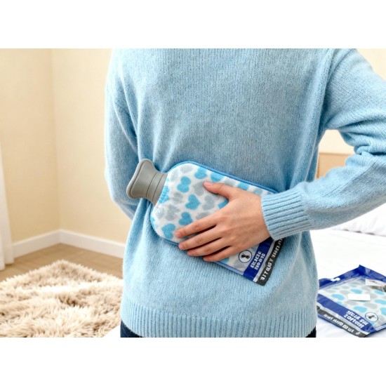 Hot Water Bag with Cover for Pain Relief & Cramps, Leak-Proof Therapy Bottle (1 Pc)