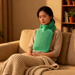 Hot Water Bag With Cover For Pain Relief, Neck, Shoulder Pain and Hand, Feet Warmer, Menstrual Cramps, Hot and Cold Therapy Leak Proof Pad (1 Pc)