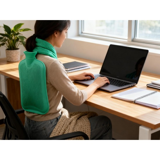 Hot Water Bag With Cover For Pain Relief, Neck, Shoulder Pain and Hand, Feet Warmer, Menstrual Cramps, Hot and Cold Therapy Leak Proof Pad (1 Pc)