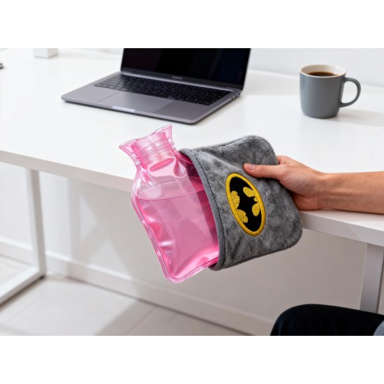Batman small Hot Water Bag with Cover for Pain Relief, Neck, Shoulder Pain and Hand, Feet Warmer, Menstrual Cramps.