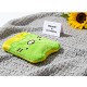 Green Kitty Hot Water Bag with Cover for Pain Relief & Warmth