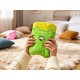Green Kitty Hot Water Bag with Cover for Pain Relief & Warmth