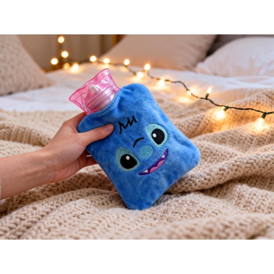 Blue Stitch Hot Water Bag - Small Size with Cover for Pain Relief & Warming