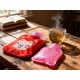 Pink Cat small Hot Water Bag with Cover for Pain Relief, Neck, Shoulder Pain and Hand, Feet Warmer, Menstrual Cramps.