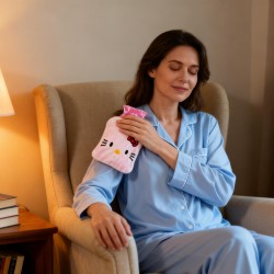 White Small Hot Water Bag – Pain Relief for Neck, Shoulder, Hand & Feet, Menstrual Cramps Warmer