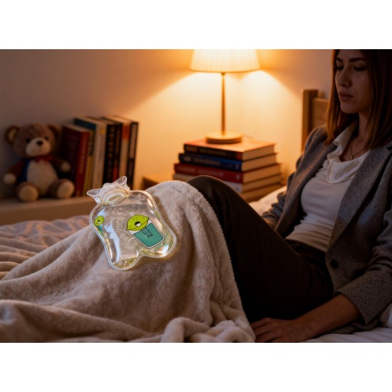 Transparent Multi-Design Small Hot Water Bag with Cover – Pain Relief & Warmer
