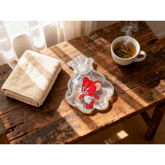 Transparent Multi-Design Hot Water Bag with Cover for Pain Relief