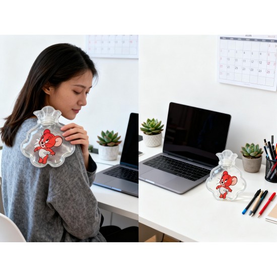 Transparent Multi-Design Hot Water Bag with Cover for Pain Relief