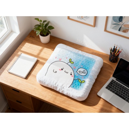 Ice Pad Cartoon Cute Summer Gel Cooling Office Cushion (35×35 CM / 1 Pc)