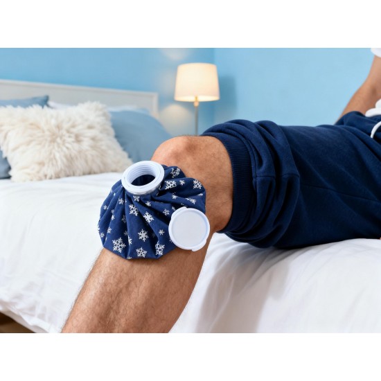 Pain Reliever Ice Bag Used To Overcome Joints Pain In Body.
