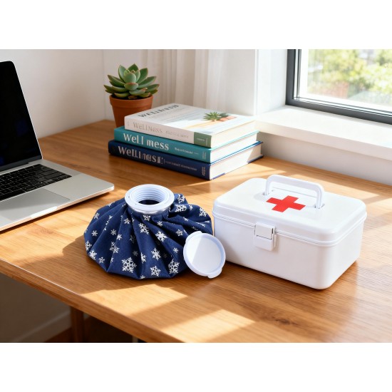 Pain Reliever Ice Bag Used To Overcome Joints Pain In Body.