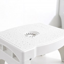 Plastic Non-Slip Folding Toilet Squat Stool - White Color