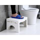 Plastic Non-Slip Folding Toilet Squat Stool - White Color