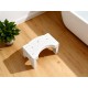 Plastic Non-Slip Folding Toilet Squat Stool - White Color
