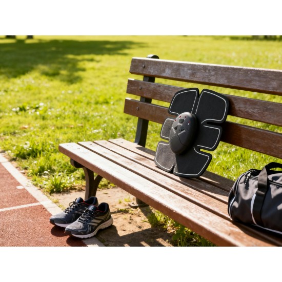 Wireless 6-Pack Abs Stimulator – Rechargeable Vibrating Muscle Exerciser & Body Massager for Abdominal Training