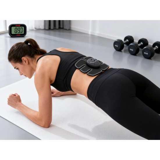 Wireless 6-Pack Abs Stimulator – Rechargeable Vibrating Muscle Exerciser & Body Massager for Abdominal Training