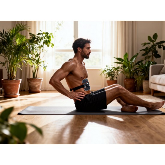 6 Pack abs stimulator Wireless Abdominal and Muscle Exerciser Training Device Body Massager/6 pack abs stimulator charging battery/mart Fitness Abs Maker/Exerciser Training Device