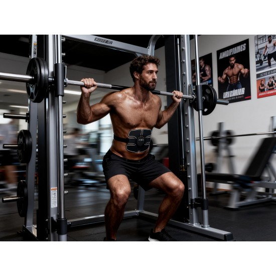 6 Pack abs stimulator Wireless Abdominal and Muscle Exerciser Training Device Body Massager/6 pack abs stimulator charging battery/mart Fitness Abs Maker/Exerciser Training Device