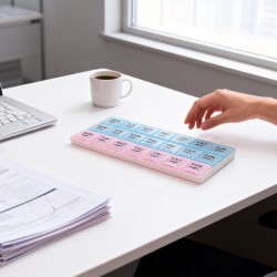 Weekly Pill Organizer Box with 21 Compartments (1 Pc)
