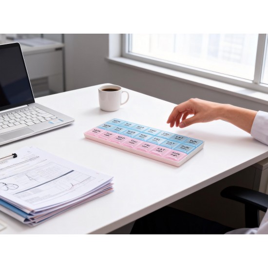 Weekly Pill Organizer Box with 21 Compartments (1 Pc)